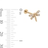 Thumbnail Image 4 of 14K Tube Gold CZ Dragonfly Stud - 18G 5/16&quot;