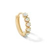 Thumbnail Image 1 of 14K Tube Gold Simulated Opal Hoop - 18G