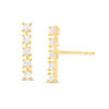 Thumbnail Image 0 of Cubic Zirconia Bar Stud Earrings in 10K Gold