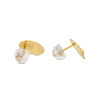 Thumbnail Image 2 of Diamond-Cut Oval Virgin Mary Stud Earrings in 10K Gold