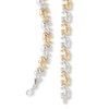 Thumbnail Image 2 of Alternating Crystal Elephant Stampato Necklace in 10K Gold Bonded Sterling Silver - 17&quot;