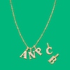 Thumbnail Image 2 of Cubic Zirconia &quot;N&quot; Initial Charm Pendant in 10K Solid Gold