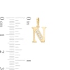 Thumbnail Image 3 of Cubic Zirconia &quot;N&quot; Initial Charm Pendant in 10K Solid Gold