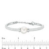 Thumbnail Image 1 of Honora 7 - 8mm Freshwater Cultured Pearl Loose Braid Bolo Bracelet in Sterling Silver - 9.75"