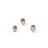 Thumbnail Image 2 of Rose Ion Plated CZ and Crystal Stud Set - 16G