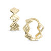 Thumbnail Image 0 of Diamond-Cut Geometric Huggie Hoop Earrings in 10K Gold