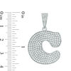 Thumbnail Image 1 of Cubic Zirconia "C" Initial Charm Pendant in Sterling Silver