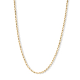 020 Gauge Rope Chain Necklace in 14K Hollow Gold - 20&quot;