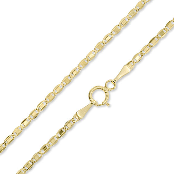 040 Gauge Valentino Chain Necklace in 14K Hollow Gold - 18"