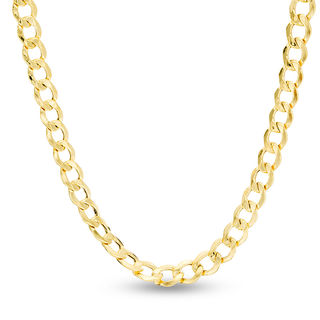 10K Hollow Gold Beveled Figaro Chain - 18