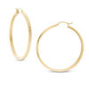 Thumbnail Image 0 of 43mm Diamond-Cut Square Tube Inside-Out Hoop Earrings in 14K Gold