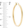 Thumbnail Image 1 of 43mm Diamond-Cut Square Tube Inside-Out Hoop Earrings in 14K Gold