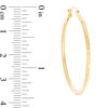 Thumbnail Image 1 of 40mm Diamond-Cut Tube Hoop Earrings in 14K Gold