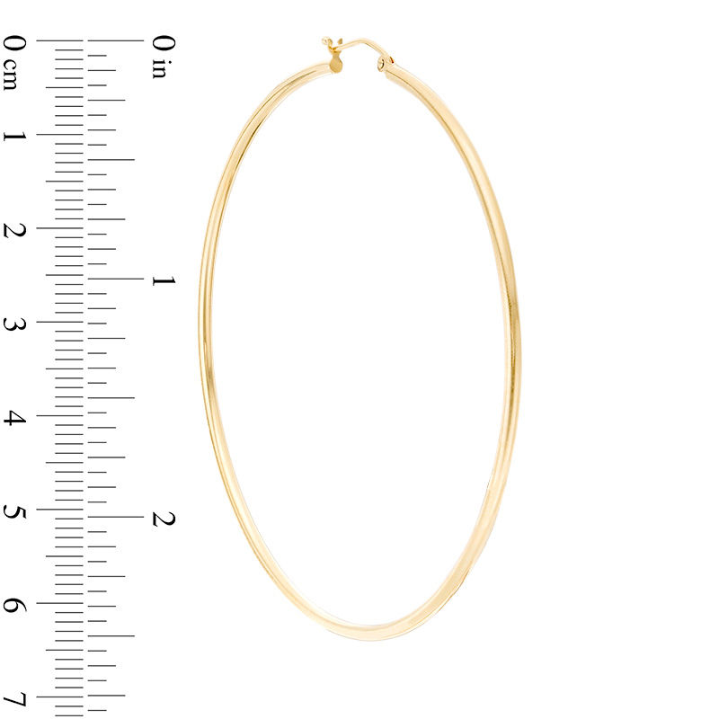 70mm 14k gold hoop earrings