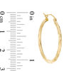 Thumbnail Image 2 of 27mm Diamond-Cut Tube Hoop Earrings in 14K Gold