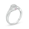 Thumbnail Image 2 of Sterling Silver Diamond and Pink Sapphire Ring