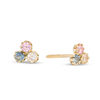 Child's Multi-Color Cubic Zirconia Trio Stud Earrings in 14K Gold