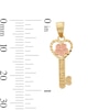 Thumbnail Image 3 of Child's Diamond-Cut &quot;I LOVE YOU&quot; Heart-Top and Flower Key Necklace Charm in 10K Two-Tone Gold