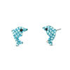 Thumbnail Image 1 of Child's Blue Crystal Dolphin Stud Earrings in Sterling Silver