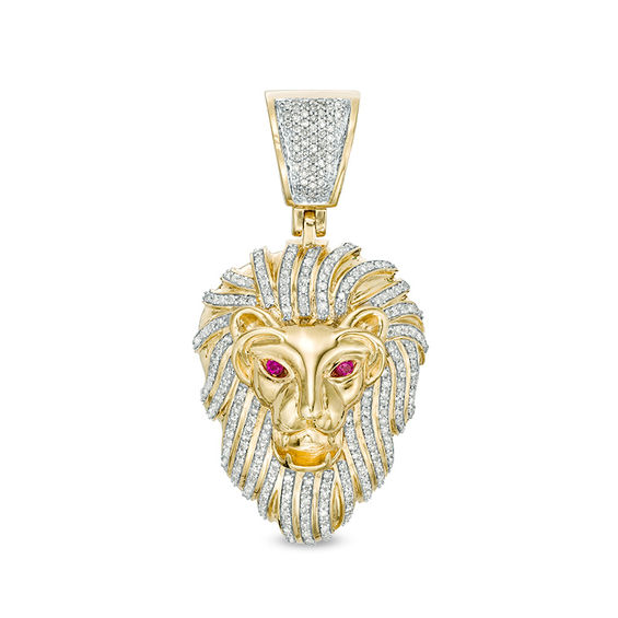 lion head diamond pendant