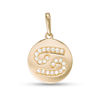 Thumbnail Image 0 of Cubic Zirconia Cancer Zodiac Sign Disc Necklace Charm in 10K Gold