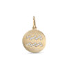 Thumbnail Image 1 of Cubic Zirconia Aquarius Zodiac Sign Disc Necklace Charm in 10K Gold