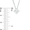 Thumbnail Image 2 of Fancy Square Cubic Zirconia Solitaire Pendant and Stud Earrings Set in Sterling Silver