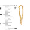 Thumbnail Image 2 of Twisted &quot;V&quot; Hoop Earrings in 10K Gold