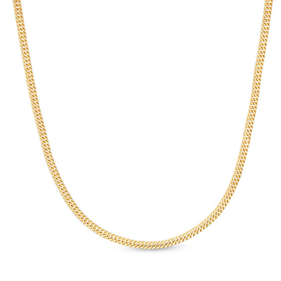 Made in Italy 050 Gauge Curb Chain Necklace in 10K Gold - 18"