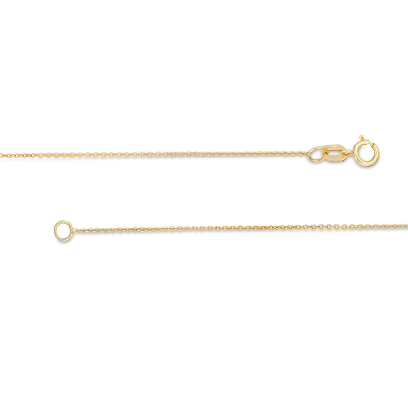 14K Gold 020 Gauge Rolo Chain Necklace - 16"