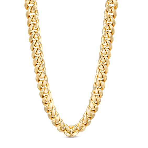 140 Gauge Miami Curb Chain Necklace in 10K Gold - 20"