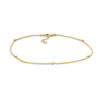 Thumbnail Image 0 of Diamond-Cut Bead Station Anklet in 10K Gold - 10"