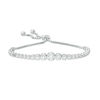 Thumbnail Image 0 of Graduated Cubic Zirconia Bolo Bracelet in Sterling Silver - 9.5"