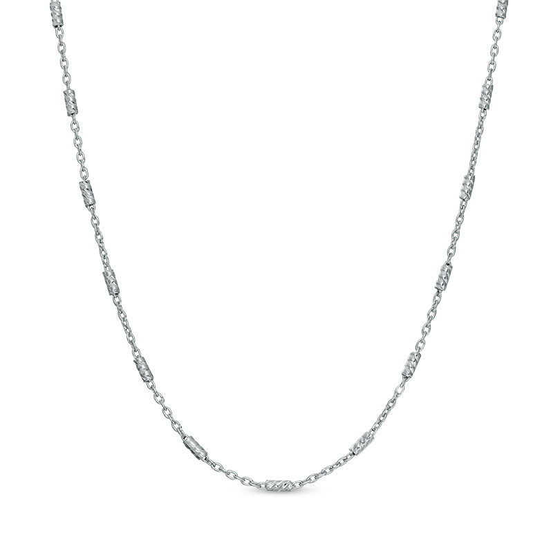 Main Image 1 of Tube Station Necklace in Sterling Silver