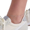 Thumbnail Image 3 of Made in Italy Cubic Zirconia Station Anklet in Solid Sterling Silver - 10&quot;