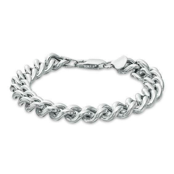 250 Gauge Chunky Curb Chain Bracelet in Sterling Silver - 7.5"