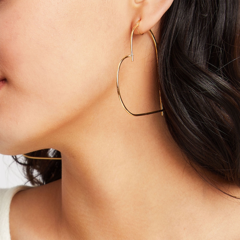Oh My Heart Hoop Earrings in Gold • Impressions Online Boutique
