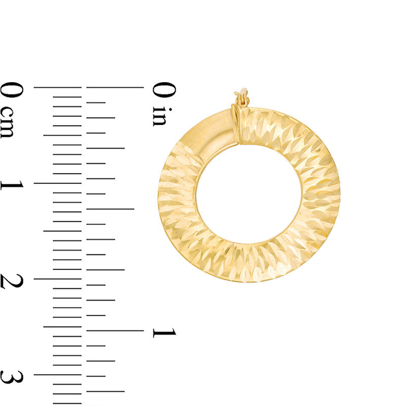 Diamond-Cut Curled Hoop Earrings in 10K Gold