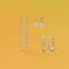 Thumbnail Image 2 of Cubic Zirconia Channel-Set Hoop Earrings in 10K Solid Gold