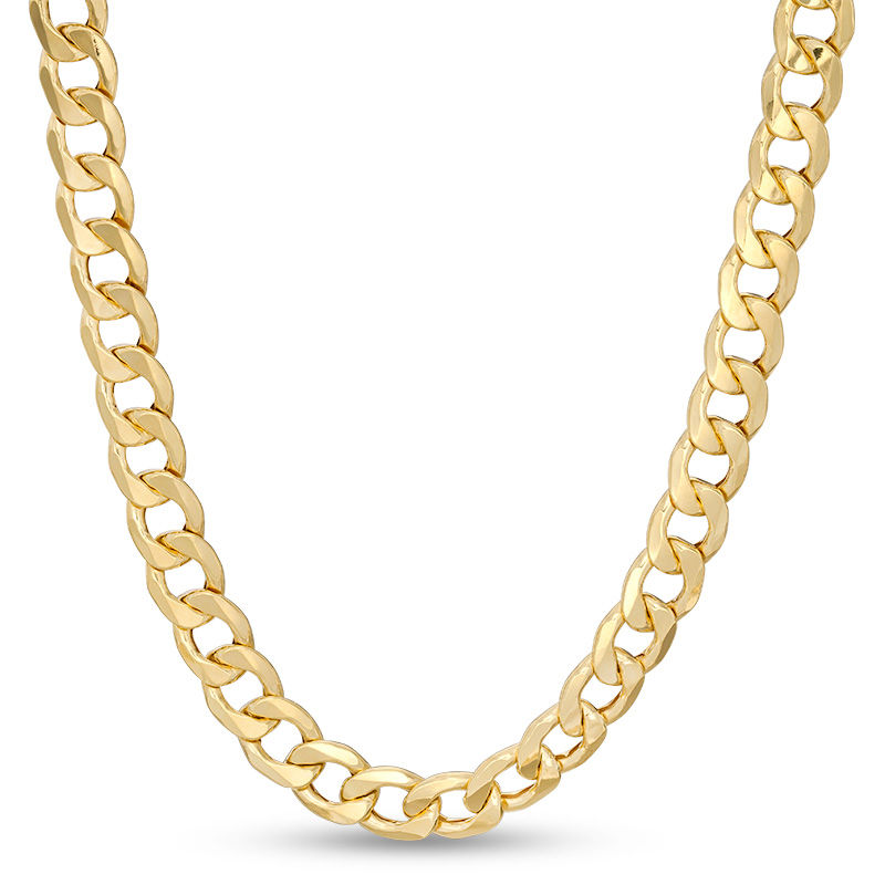 10K Hollow Gold Curb Chain Made in Italy - 24