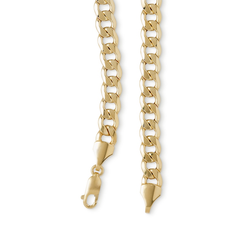 Main Image 4 of 10K Hollow Gold Curb Chain - 24&quot;