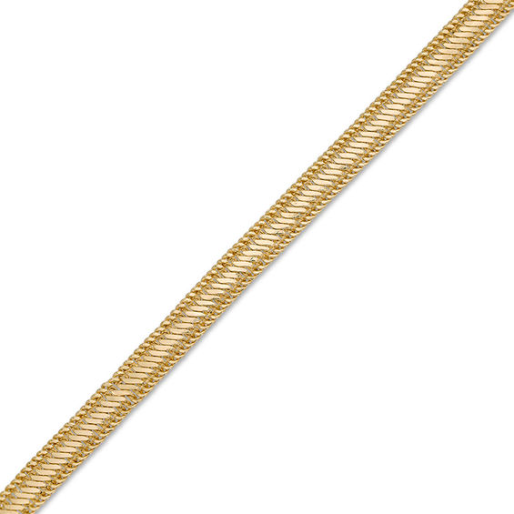 Made in Italy 060 Gauge Hollow Sedusa Link Chain Bracelet in 10K Gold - 7.25"