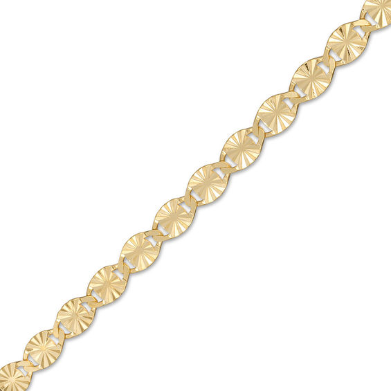 Made in Italy 080 Gauge Diamond-Cut Valentino Chain Bracelet in 10K Gold - 7.5"