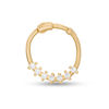 Thumbnail Image 1 of 14K Solid Gold CZ Seven Stone Hoop - 20G 3/8&quot;