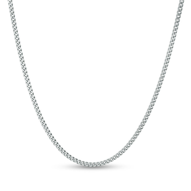080 Gauge Curb Chain Necklace in Sterling Silver - 18"