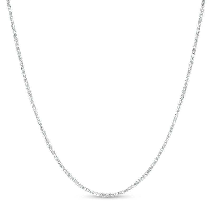 10K Solid White Gold Wheat Chain - 20"