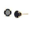 Thumbnail Image 1 of 5mm Black Cubic Zirconia Solitaire Stud Piercing Earrings in 14K Solid Gold