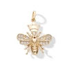 Thumbnail Image 1 of Cubic Zirconia Bumblebee with Crown Necklace Charm in 10K Solid Gold