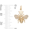 Thumbnail Image 4 of Cubic Zirconia Bumblebee with Crown Necklace Charm in 10K Solid Gold