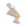 Thumbnail Image 3 of Cubic Zirconia Pavé Queen Nefertiti Head Necklace Charm in 10K Solid Two-Tone Gold